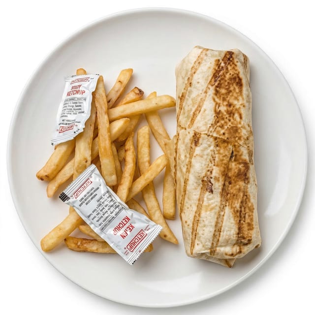 Chicken Cheesesteak Wrap.