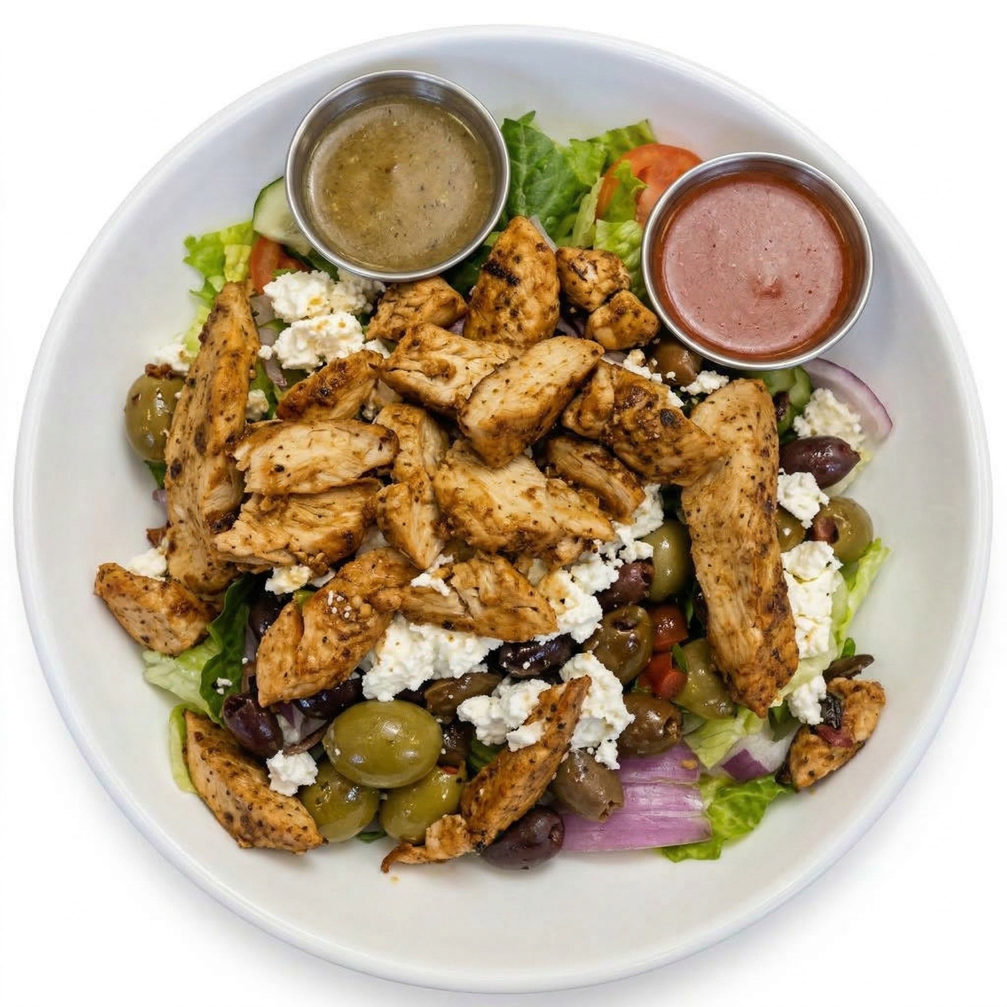 Greek Salad with Chicken.