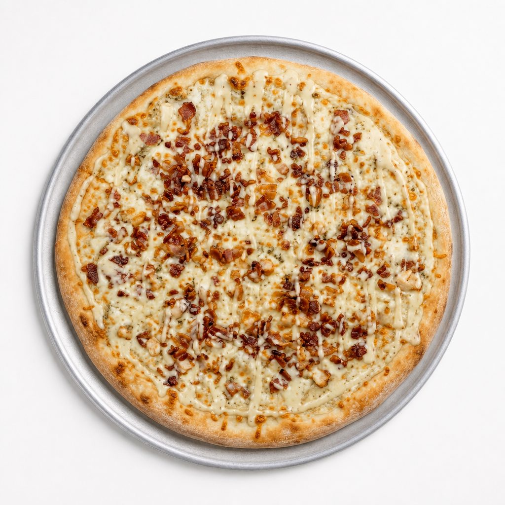 Crispy Chicken Bacon Ranch Pizza.
