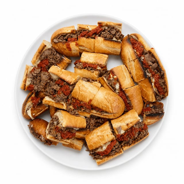 Cheesesteak Tray Catering.