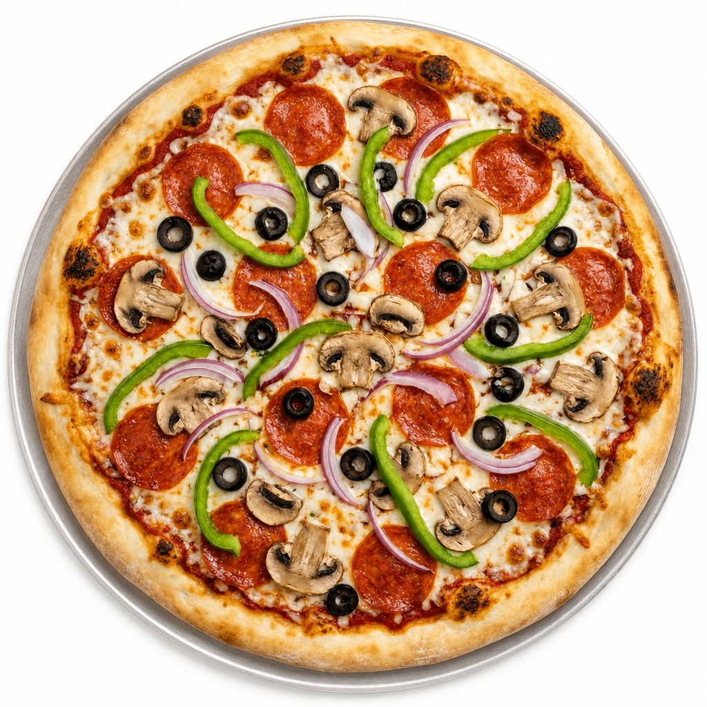 Bella Supreme Pizza.