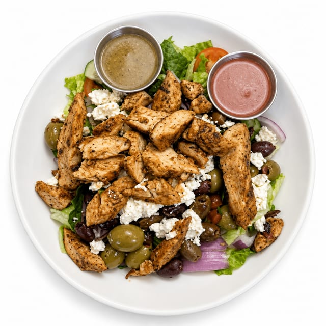Greek Salad with Chicken.