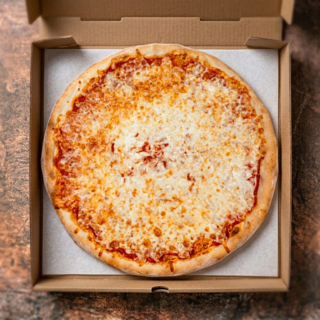 Two Large Cheese Pizzas.
