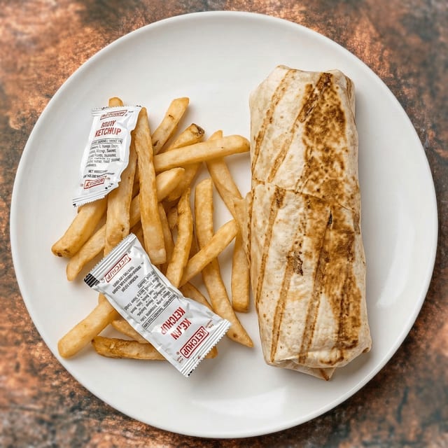 Chicken Cheesesteak Wrap.