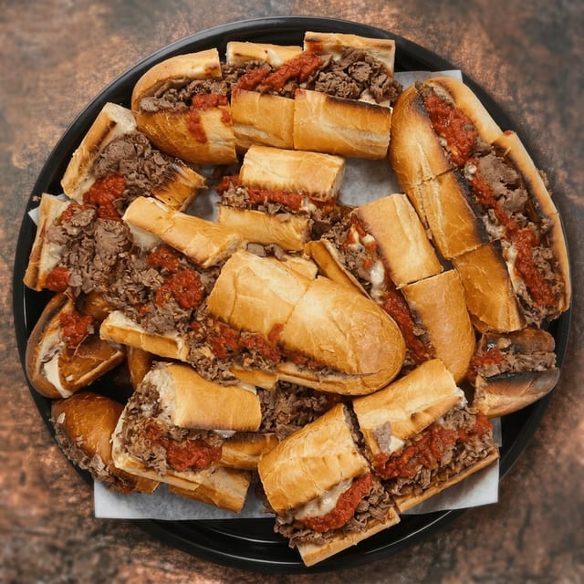 Cheesesteak Tray Catering.