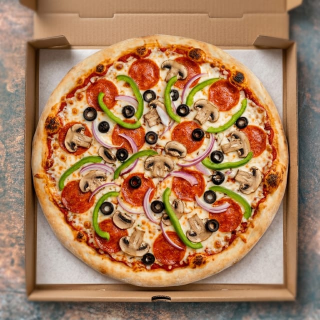 Bella Supreme Pizza.