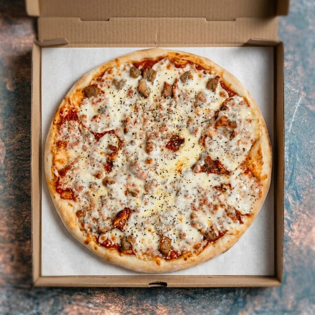 Two Medium Pizzas with One Topping.
