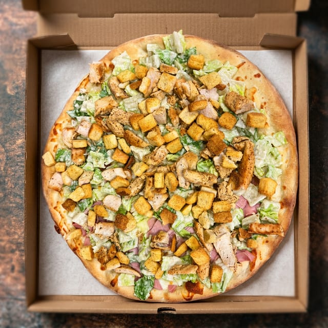 Chicken Caesar Pizza.