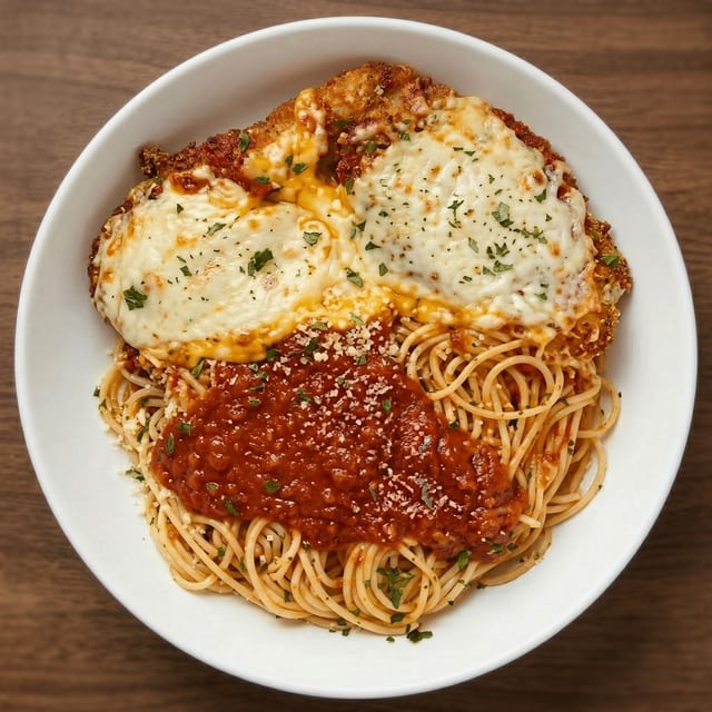 Veal Parmigiana Dinner.