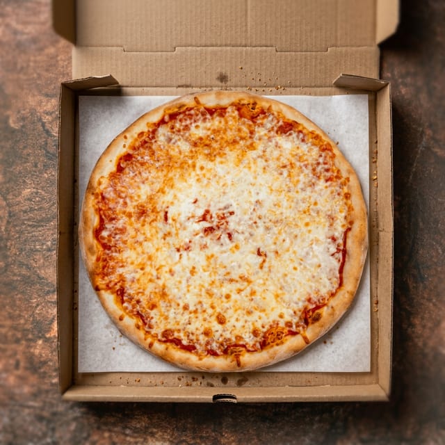 Two Large Cheese Pizzas.